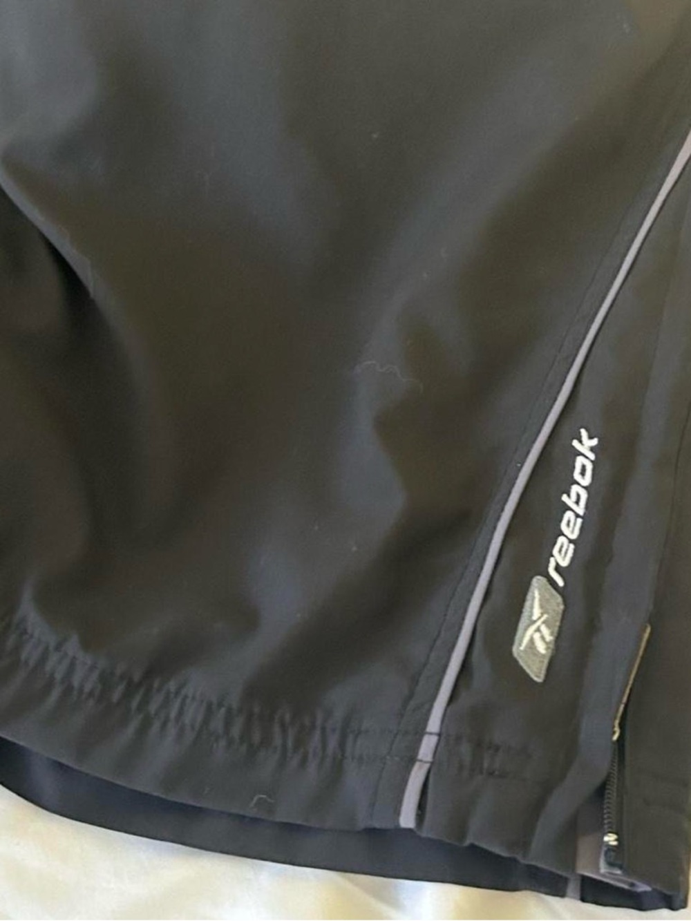 Reebok Y2K Black Track Pants Mesh Lined Zip Hem XXL - Picture 8 of 8